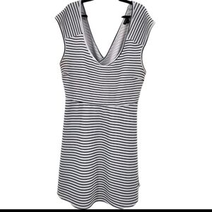 Torrid White Black Striped Criss Cross Back Dress Womens Size 4X